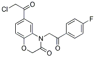 6-(2-CHLOROACETYL)-4-[2-(4-FLUORO-PHENYL)-2-OXO-ETHYL]-4H-BENZO[1,4]OXAZIN-3-ONE 结构式