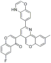 6-[1-(6-FLUORO-4-OXO-4H-CHROMEN-3-YL)-6-METHYL--9-OXA-4-AZA-PHENANTHREN-3-YL]-4H-BENZO[1,4]OXAZIN 结构式