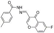 4-METHYLBENZOIC ACID [1-(6-FLUORO-4-OXO-4H-CHROMEN-3-YL)-METH-(E)-YLIDENE]-HYDRAZIDE 结构式