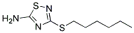 3-HEXYLSULFANYL-[1,2,4]THIADIAZOL-5-YLAMINE 结构式