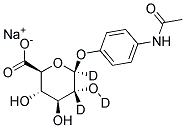 4-ACETAMIDOPHENYL B-D-GLUCURONIDE-D3, SODIUM SALT 结构式