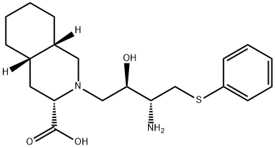 (3S,4AS,8AS)-2-[(2R,3R)-3-AMINO-2-HYDROXY-4-PHENYTHIOBUTYL]-DECAHYDRO-3-ISOQUINOLINECARBOXYLIC ACID 结构式