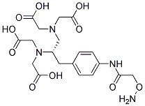 (S)-1-(4-氨基氧乙酰氨基苄基)乙二胺四乙酸 结构式