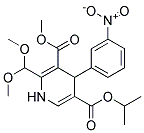 4-(3-NITROPHENYL)-2-DIMETHOXYMETHYL-1,4-DIHYDROPYRIDINE-3,5-DICARBOXYLIC ACID 5-ISOPROPYL ESTER 3-METHYL ESTER 结构式