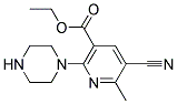 ETHYL 5-CYANO-6-METHYL-2-(PIPERAZIN-1-YL)NICOTINATE 结构式