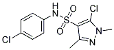 N4-(4-CHLOROPHENYL)-5-CHLORO-1,3-DIMETHYL-1H-PYRAZOLE-4-SULPHONAMIDE 结构式