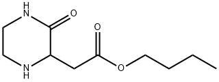 2-(3-氧代哌嗪-2-基)乙酸丁酯 结构式