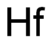 HAFNIUM SPONGE, 0.8-19MM (0.03-0.75IN), 99.6% (METALS BASIS EXCLUDING ZR), ZR NOMINAL 3% 结构式