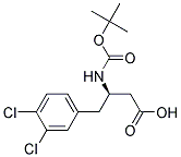 BOC-(R)-3-氨基-4-(3,4-二氯苯基)-丁酸 结构式