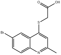 (6-BROMO-2-METHYL-QUINOLIN-4-YLSULFANYL)-ACETIC ACID 结构式