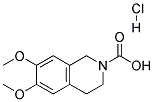 (S)-6,7-二甲氧基-1,2,3,3-四氢-2-异喹啉羧酸盐酸盐 结构式