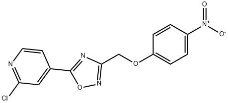5-(2-Chloropyridin-4-yl)-3-[(4-nitrophenoxy)methyl]-1,2,4-oxadiazole 结构式