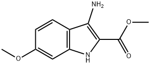 3-氨基-6-甲氧基-1H-2-吲哚甲酸甲酯 结构式