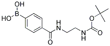 4-[(2-Aminoethyl)carbamoyl]benzeneboronic acid, N2-BOC protected 结构式