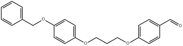 4-{3-[4-(Benzyloxy)phenoxy]propoxy}benzaldehyde 结构式