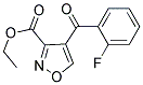 ETHYL 4-(2-FLUOROBENZOYL)ISOXAZOLE-3-CARBOXYLATE 结构式