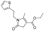 Ethyl 2-methyl-5-oxo-1-(2-thien-2-ylethyl)-4,5-dihydropyrrole-3-carboxylate 结构式