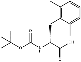 (R)-2-((叔丁氧基羰基)氨基)-3-(2,6-二甲基苯基)丙酸 结构式