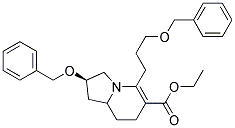 Ethyl(2R,9S)-2-benzyloxy-5-(3-benzyloxypropyl)-1,2,3,7,8,8a-hexahydroindolizine-6-carboxylate 结构式