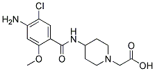 [4-(4-AMINO-5-CHLORO-2-METHOXY-BENZOYLAMINO)-PIPERIDIN-1-YL]-ACETIC ACID 结构式