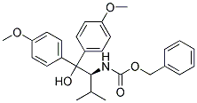 {(S)-1-[HYDROXY-BIS-(4-METHOXY-PHENYL)-METHYL]-2-METHYL-PROPYL}-CARBAMIC ACID BENZYL ESTER 结构式