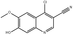4-氯-3-氰基-7-羟基-6-甲氧基喹啉 结构式