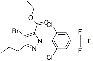 4-BROMO-1-[2,6-DICHLORO-4-(TRIFLUOROMETHYL)PHENYL]-3-PROPYL-1H-PYRAZOLE-5-CARBOXYLIC ACID ETHYL ESTER 结构式