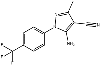 5-AMINO-3-METHYL-1-[4-(TRIFLUOROMETHYL)PHENYL]-1H-PYRAZOLE-4-CARBONITRILE 结构式