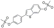 6-MethylSulfuryloxy-2-[(4-MethylSulfuryloxy)Phenyl]Benzothiophene 结构式