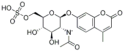 4-Methylumbelliferyl-6-sulfo-N-acetyl-b-D-glucosaminide 结构式