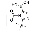 N-TERT-BUTOXYCARBONY-2-TRIMETHYLSILYLIMIDAZOLE-4-BORONIC ACID 结构式