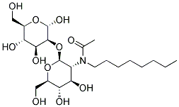 N-OCTYL-2-O-(2-ACETAMIDO-2-DEOXY-B-D-GLUCOPYRANOSYL)-A-D-MANNOPYRANOSIDE 结构式