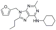 N-CYCLOHEXYL-9-((FURAN-2-YL)METHYL)-2-METHYL-8-PROPYL-9H-PURIN-6-AMINE 结构式