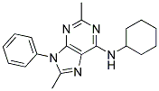 N-CYCLOHEXYL-2,8-DIMETHYL-9-PHENYL-9H-PURIN-6-AMINE 结构式