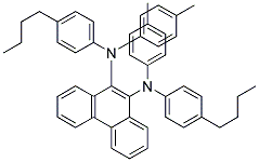 N,N'- 二 (4-正丁基苯基)-N,N'-二(对甲苯基)-菲-9,10-二胺 结构式
