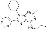 9-CYCLOHEXYL-2-METHYL-8-PHENYL-N-PROPYL-9H-PURIN-6-AMINE 结构式