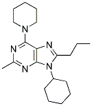 9-CYCLOHEXYL-2-METHYL-6-(PIPERIDIN-1-YL)-8-PROPYL-9H-PURINE 结构式