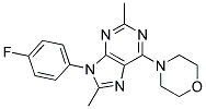 9-(4-FLUOROPHENYL)-2,8-DIMETHYL-6-MORPHOLINO-9H-PURINE 结构式