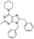 8,9-DIBENZYL-2-METHYL-6-(PIPERIDIN-1-YL)-9H-PURINE 结构式