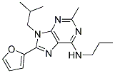 8-(FURAN-2-YL)-9-ISOBUTYL-2-METHYL-N-PROPYL-9H-PURIN-6-AMINE 结构式