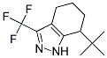 7-TERT-BUTYL-4,5,6,7-TETRAHYDRO-3-TRIFLUOROMETHYL-1H-INDAZOLE 结构式