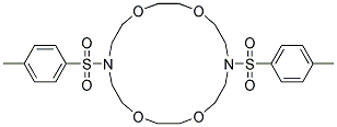 7,16-BIS[(4-METHYLPHENYL)SULFONYL]-1,4,10,13-TETRAOXA-7,16-DIAZACYCLOOCTADECANE 结构式