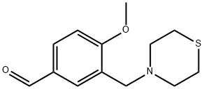 4-甲氧基-3-(巯基吗啉-4-基甲基)苯甲醛 结构式