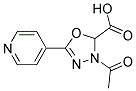 3-Acetyl-2,3-dihydro-5-(pyridin-4-yl)-1,3,4-oxadiazole-2-carboxylic acid 结构式