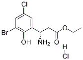 3-(S)-AMINO-3-(3-BROMO-5-CHLORO-2-HYDROXYPHENYL)-PROPIONIC ACID ETHYL ESTER HYDROCHLORIDE 结构式