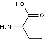 DL-A-AMINO-N-BUTYRIC ACID CRYSTALLINE 结构式