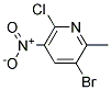 2-甲基-5-硝基-6-氯-3-溴吡啶 结构式