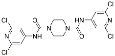 N1,N4-DI(2,6-DICHLORO-4-PYRIDYL)PIPERAZINE-1,4-DICARBOXAMIDE, TECH 结构式