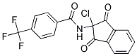 N-(2-CHLORO-1,3-DIOXO-2,3-DIHYDRO-1H-INDEN-2-YL)-4-(TRIFLUOROMETHYL)BENZAMIDE, TECH 结构式