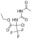 ETHYL 2-{[(ACETYLAMINO)CARBONYL]AMINO}-2-CHLORO-3,3,3-TRIFLUOROPROPANOATE 结构式